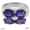 Ring J20-AF with real Amethyst faceted