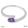 Ring J19-AF with real Amethyst