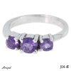 Ring J04-AF with real Amethyst faceted