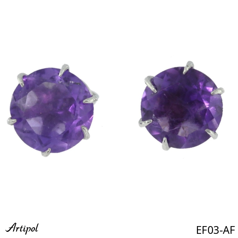 Earrings EF03-AF with real Amethyst