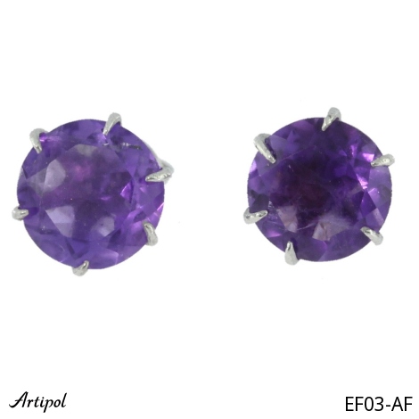 Earrings EF03-AF with real Amethyst
