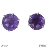 Earrings Ef03-AF with real Amethyst faceted