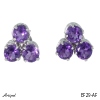 Earrings Ef29-AF with real Amethyst faceted