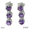 Earrings Ef30-AF with real Amethyst faceted