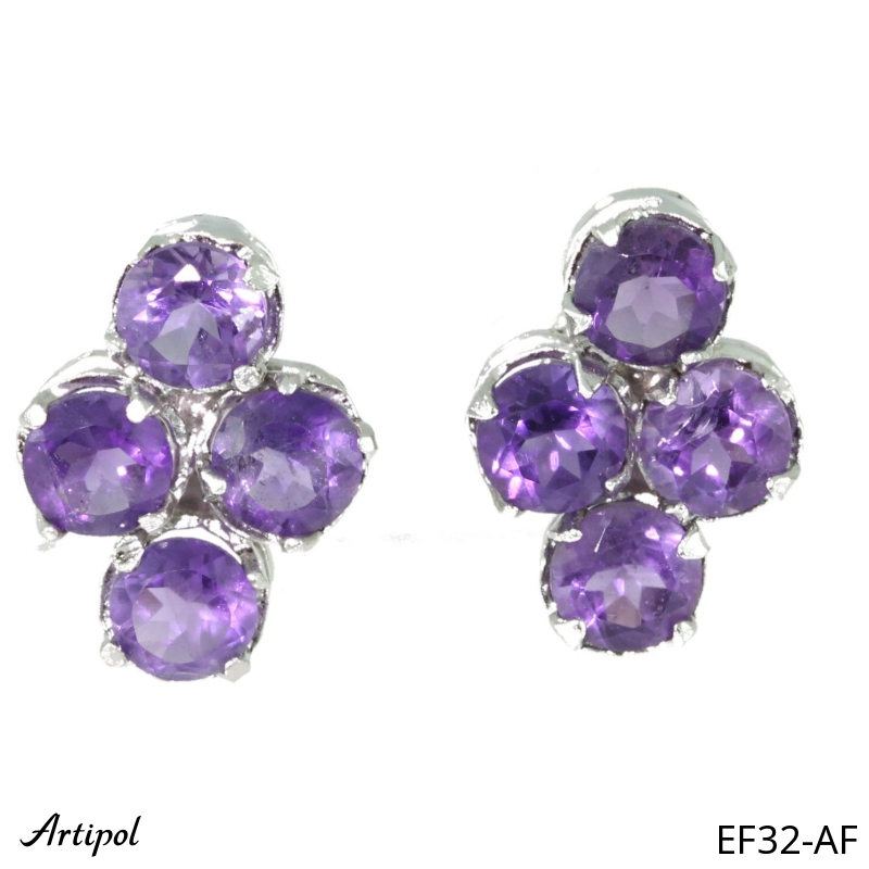 Earrings EF32-AF with real Amethyst