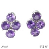 Earrings Ef32-AF with real Amethyst faceted
