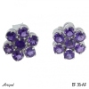 Earrings Ef36-AF with real Amethyst faceted