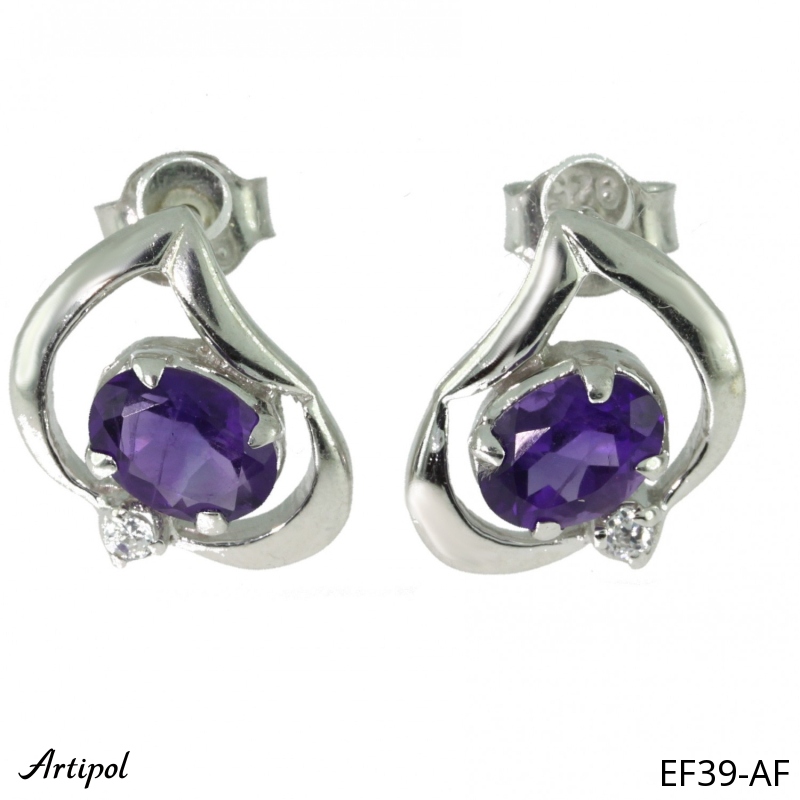 Earrings EF39-AF with real Amethyst