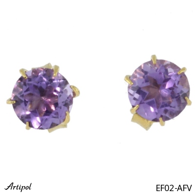 Ohrringe EF02-AFV mit echter Amethyst