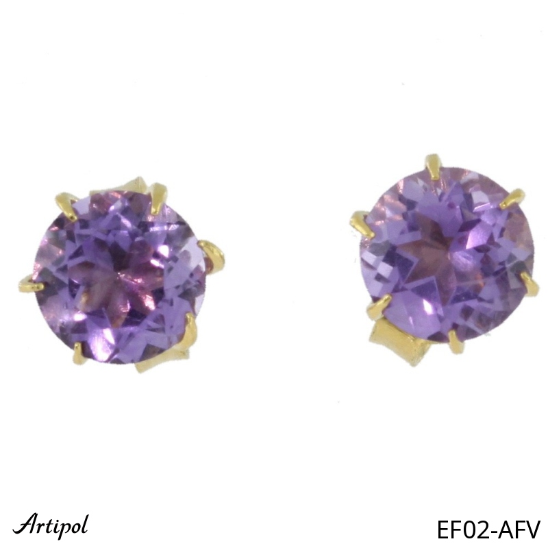 Ohrringe EF02-AFV mit echter Amethyst