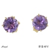 Earrings Ef02-AFV with real Amethyst gold plated