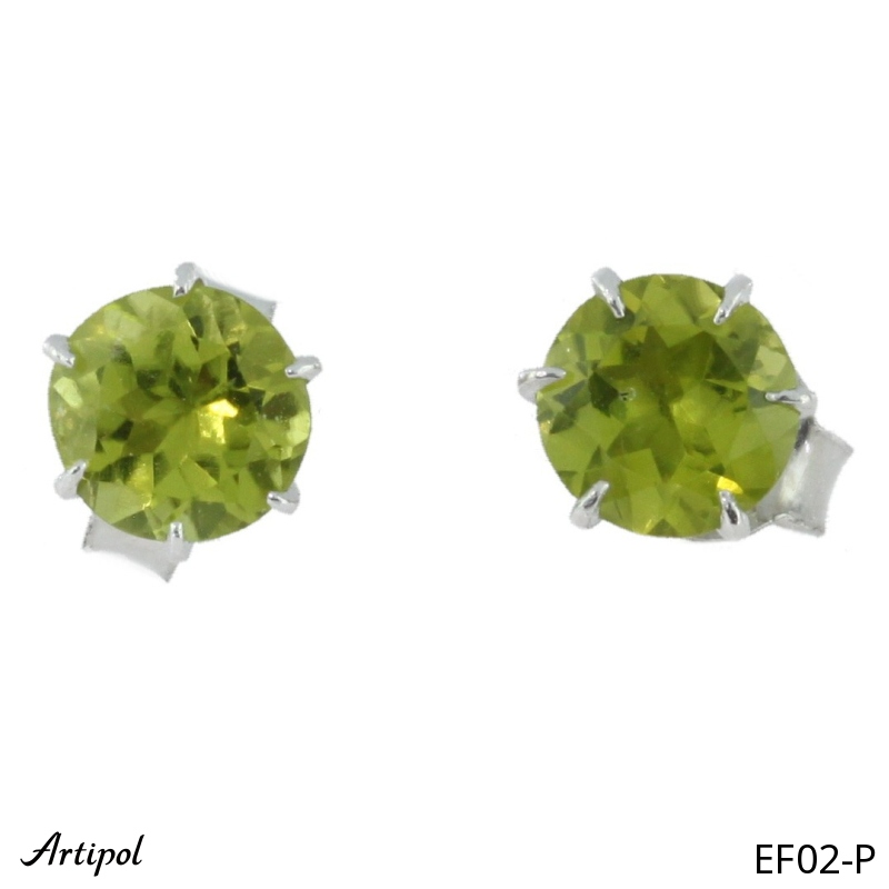 Earrings EF02-P with real Peridot