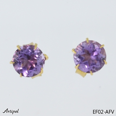 Ohrringe EF02-AFV mit echter Amethyst