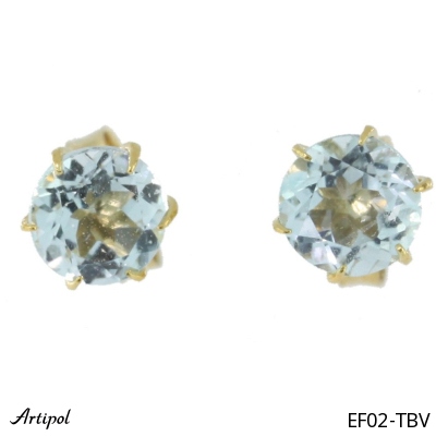 Boucles d'oreilles EF02-TBV en Topaze bleue véritable