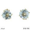 Earrings Ef02-TBV with real Blue topaz gold plated