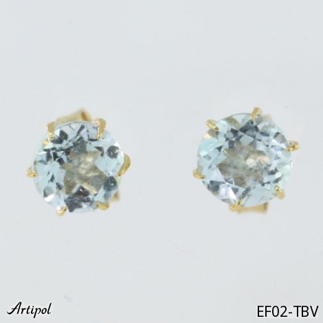 Boucles d'oreilles EF02-TBV en Topaze bleue véritable