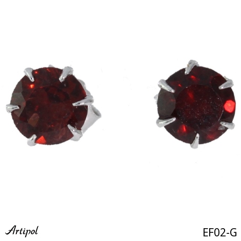 Boucles d'oreilles EF02-G en Grenat véritable