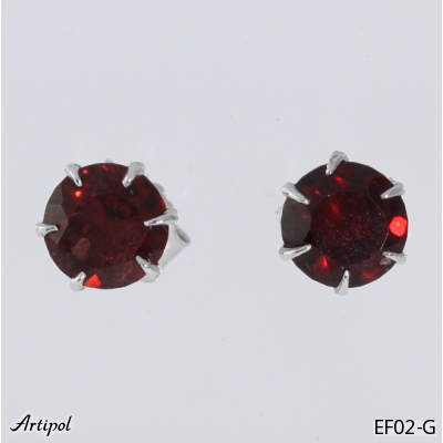 Earrings EF02-G with real Garnet