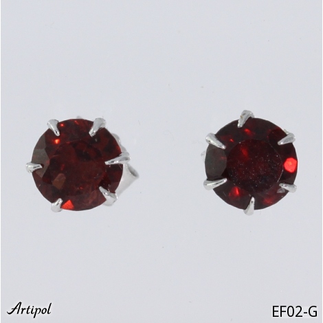 Ohrringe Ef02-G mit echter Granat