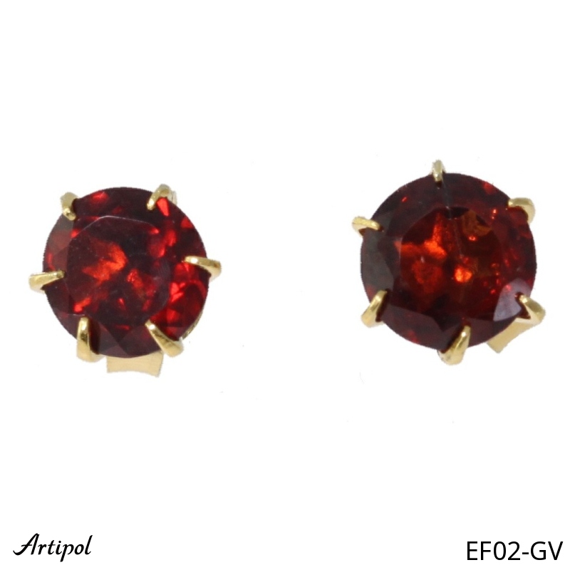 Earrings EF02-GV with real Garnet