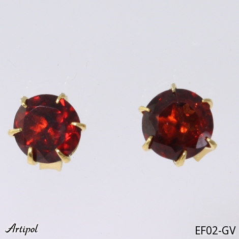 Earrings EF02-GV with real Garnet