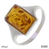 Ring 3008-B with real Amber