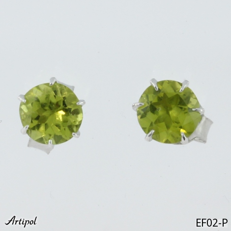 Earrings EF02-P with real Peridot