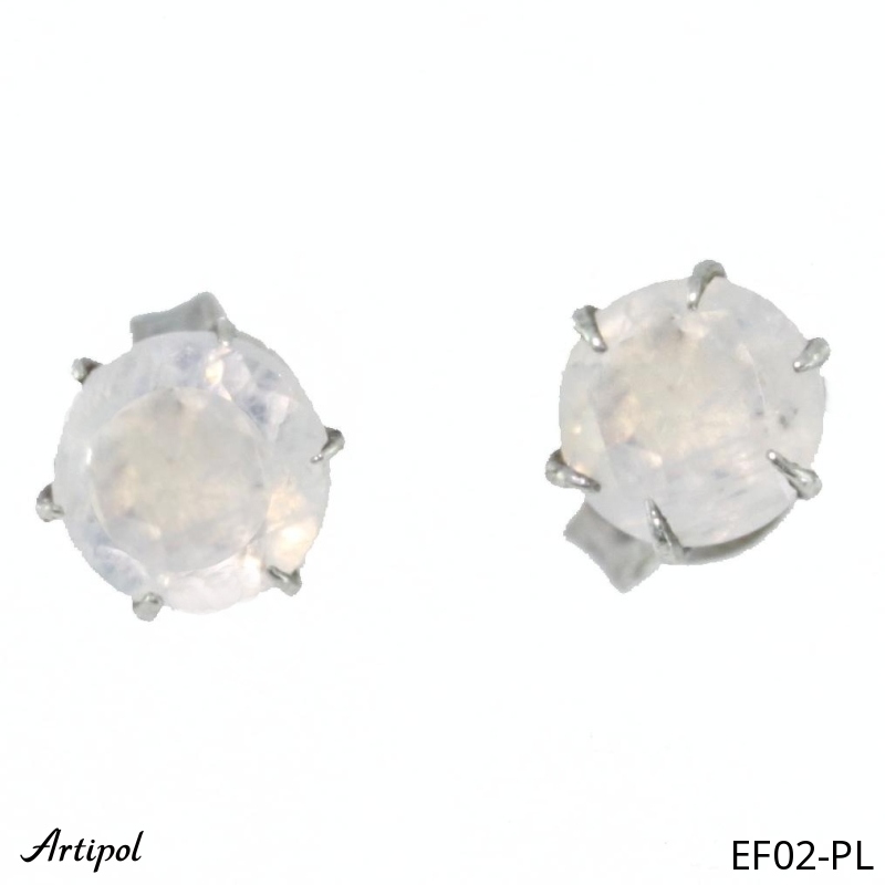 Earrings EF02-PL with real Moonstone