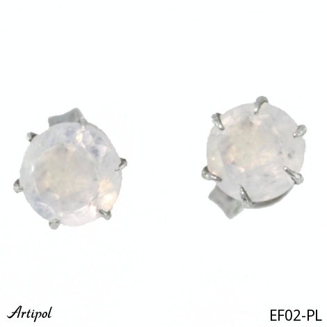 Earrings EF02-PL with real Moonstone