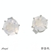 Earrings EF02-PL with real Moonstone