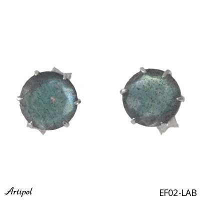 Earrings EF02-LAB with real Labradorite