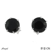 Earrings Ef02-ON with real Black onyx