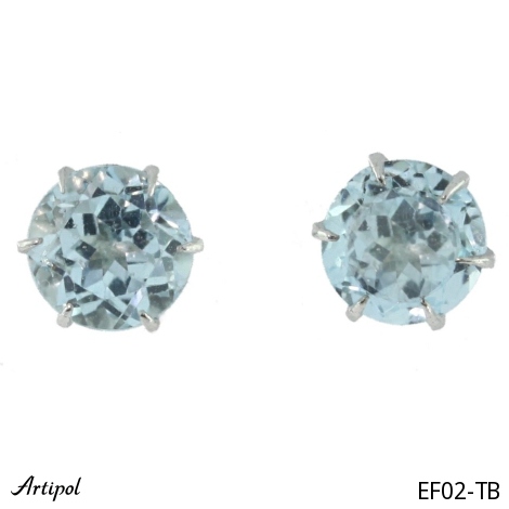Earrings EF02-TB with real Blue Topaz