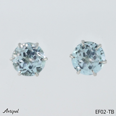 Earrings EF02-TB with real Blue topaz