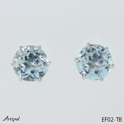 Earrings EF02-TB with real Blue topaz