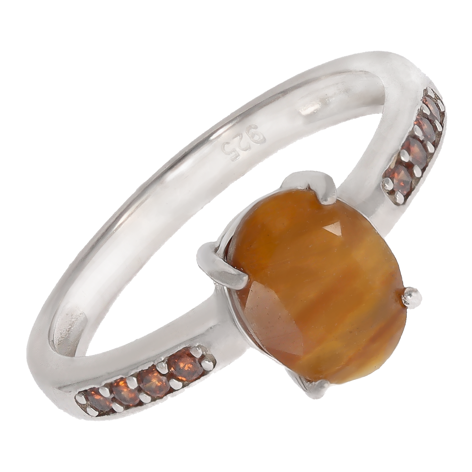 Bague Homme Or 18 Carats (750) Avec Pierre Oeil De Tigre Véritable - Personnalisable