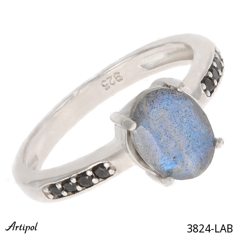 Ring 3824-LAB with real Labradorite