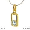 Pendant PF01-TBV with real Blue topaz
