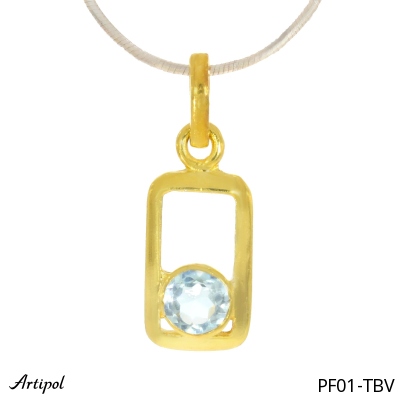 Pendant PF01-TBV with real Blue topaz