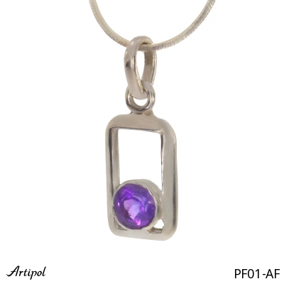 Pendant PF01-AF with real Amethyst faceted