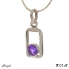 Pendant PF01-AF with real Amethyst