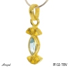 Pendant PF02-TBV with real Blue topaz
