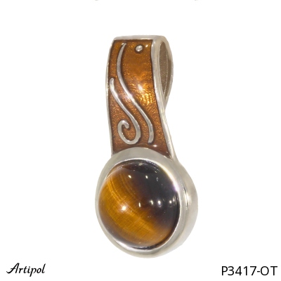 Pendant P3417-OT with real Tiger's eye