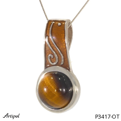 Pendant P3417-OT with real Tiger's eye