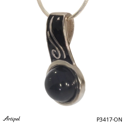 Pendant P3417-ON with real Black onyx