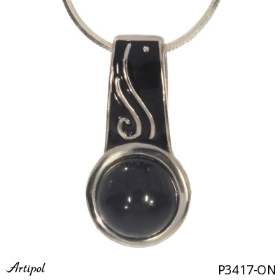 Pendant P3417-ON with real Black Onyx