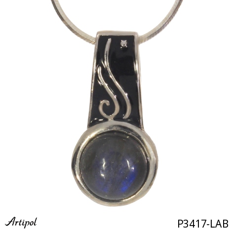 Pendant P3417-LAB with real Labradorite