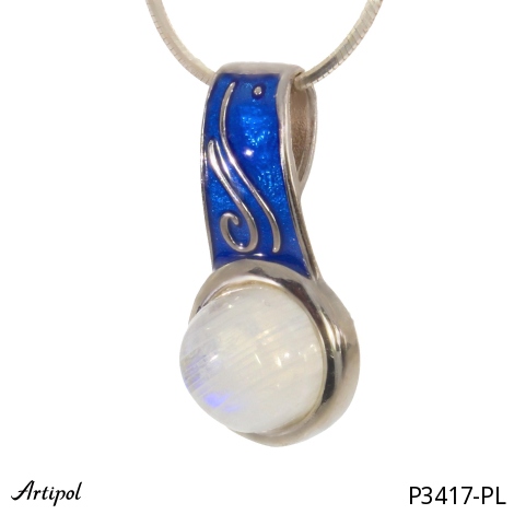 Pendant P3417-PL with real Moonstone