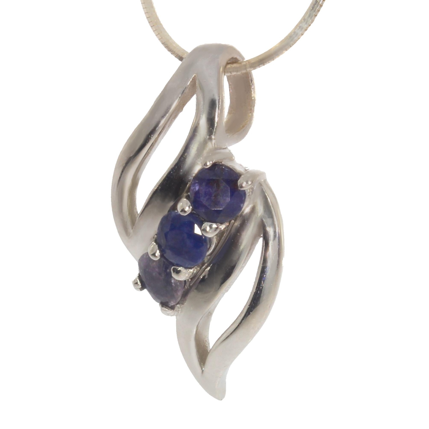 Pendentif Saphir Or Jaune 8 Carats – Pierre Naturelle, Fabrication Allemande, Pour Femme