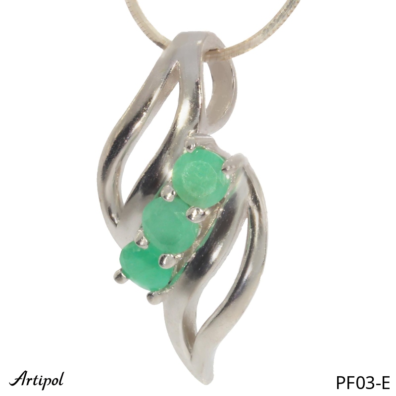 Pendant PF03-E with real Emerald